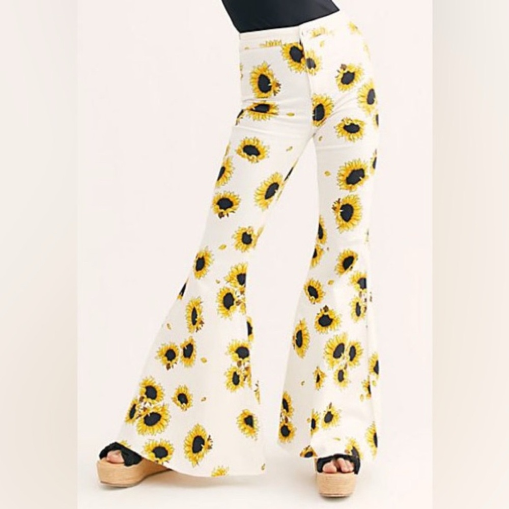 Free People Sunflower Flare High Rise Jean Size 24